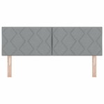 vidaXL Tête de lit avec des lumières à LED Gris clair 144 cm tissu