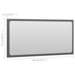 vidaXL Ensemble de meubles de bain 2 Pièces Gris brillant Aggloméré