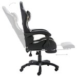 vidaXL Fauteuil de jeux vidéo repose-pied Noir/camouflage Similicuir