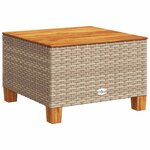 vidaXL Salon de jardin avec coussins 5 Pièces beige résine tressée