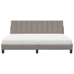 vidaXL Lit avec matelas taupe 180x200 cm tissu