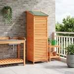 vidaXL Abri de jardin Marron 59 x 56 x 176 cm Bois de Sapin Massif