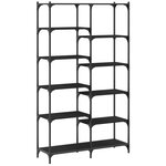 vidaXL Bibliothèque noir 100x32x170 cm bois d'ingénierie et fer