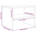 vidaXL Table de chevet Blanc 40x30x30 cm Bois d'ingénierie