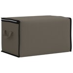 vidaXL Boîte de rangement avec fenêtre latérale transparente 6 pc Gris
