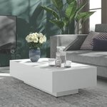 vidaXL Table basse blanc 100x49 5x31 cm bois d'ingénierie