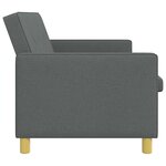vidaXL Canapé-lit escamotable Gris foncé Tissu
