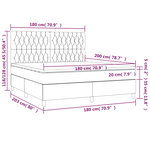 vidaXL Sommier à lattes de lit avec matelas Crème 180x200 cm Tissu