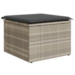 Ensemble de Canapés de Jardin de 9 Pièces avec Coussins Gris Clair Rattan Synthétique