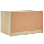 vidaXL Table basse avec portes en verre chêne sonoma 68x50x42 cm