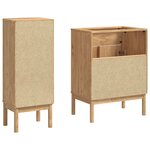 vidaXL Ensemble de mobilier de salle de bain FLORO 2 Pièces Cire marron