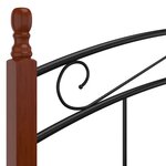 vidaXL Cadre de lit sans matelas noir métal bois chêne 200x200 cm