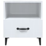 vidaXL Tables de chevet 2 Pièces Blanc brillant Bois d'ingénierie