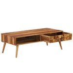 vidaXL Table basse Bois massif avec finition miel 110x50x37 cm