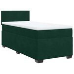 vidaXL Sommier à lattes de lit avec matelas Vert foncé 90x190 cm