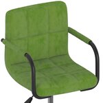 vidaXL Chaises pivotantes à manger lot de 4 vert clair velours