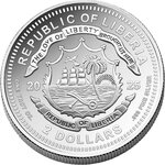 Pièce de monnaie en Argent 2 Dollars g 31.1 (1 oz) Millésime 2025 POPE LEO XIV