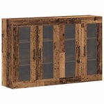 vidaXL Armoires Murailles 2 Pièces Bois ancien 69 5 x 34 x 90 cm