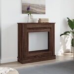 VidaXL Cadre de cheminée chêne marron 90x30x90 cm bois d'ingénierie