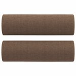 vidaXL Canapé 2 places avec oreillers décoratifs marron 140 cm tissu