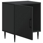 vidaXL Cabinet de chevet Noir 43 x 34 5 x 50 cm Bois d'ingénierie