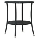 vidaXL Ensemble de bistro 3 Pièces avec coussins noir résine tressée