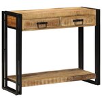 Table console vidaXL 90x33x75 cm en bois de manguier massif