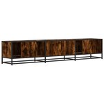 vidaXL Meuble TV chêne fumé 210x35x41 cm bois d'ingénierie
