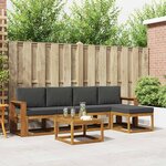 vidaXL Ensemble de canapés d'extérieur 6 Pièces Naturel et Anthracite
