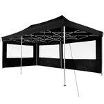 Tectake Tonnelle 6 x 3 m avec 4 rideaux - noir