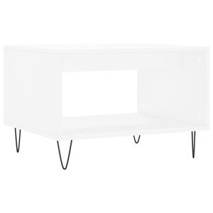 vidaXL Table basse blanc 60x50x40 cm bois d'ingénierie