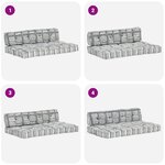 vidaXL Coussin de canapé palette Gris Tissu Patchwork