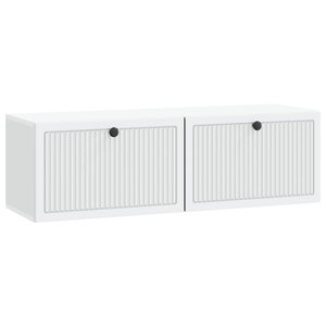 vidaXL Meuble TV mural Blanc 98 x 31 x 30 cm Bois d'ingénierie