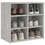 vidaXL Armoire à chaussures Gris béton 52 5x30x50 cm