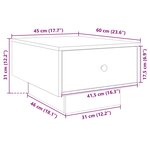 vidaXL Table basse blanc 60x45x31 cm bois d'ingénierie
