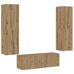 vidaXL Meubles TV muraux 3 Pièces chêne artisanal bois d'ingénierie