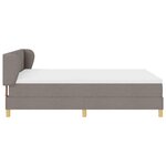vidaXL Lit à Ressorts avec Matelas Crème 90x200 cm Tissu Taupe