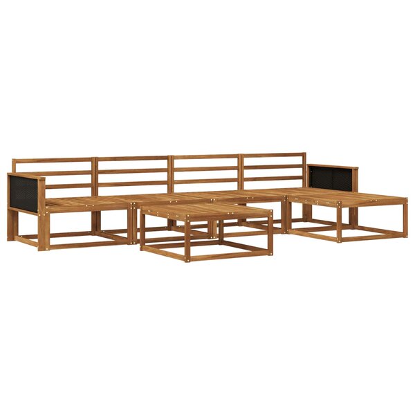 vidaXL Ensemble de canapés d'extérieur 6 Pièces Naturel