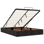 vidaXL Cadre de lit ottoman sans matelas noir 140x200 cm tissu