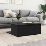 vidaXL Table basse Chêne noir 80 x 80 x 31 cm Bois d'ingénierie