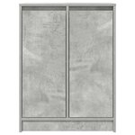 vidaXL Buffet gris béton 57x34x76 cm bois d'ingénierie