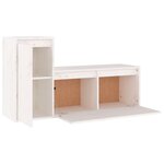 vidaXL Meubles TV 2 Pièces Blanc Bois massif de pin
