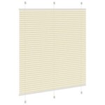 vidaXL Store plissé crème 115x100cm largeur du tissu 114 4cm polyester