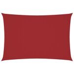 vidaXL Voile de parasol tissu oxford rectangulaire 3x6 m rouge
