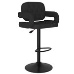 vidaXL Tabourets de bar lot de 2 noir tissu