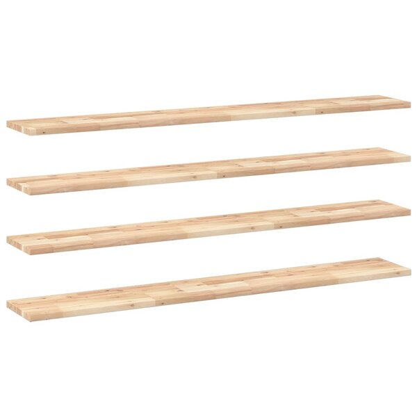 vidaXL Étagères flottantes 4 Pièces 120x20x2 cm acacia massif non traité