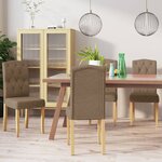 vidaXL Chaises à manger lot de 4 taupe tissu