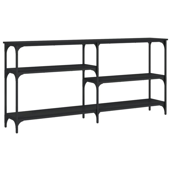 vidaXL Table console noir 160x29x75 cm Bois d'ingénierie
