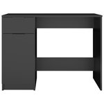 vidaXL Bureau noir 100x50x75 cm bois d'ingénierie