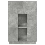 vidaXL Bureau Gris béton 71.5 x 31.5 x 106.5 cm Bois d'ingénierie